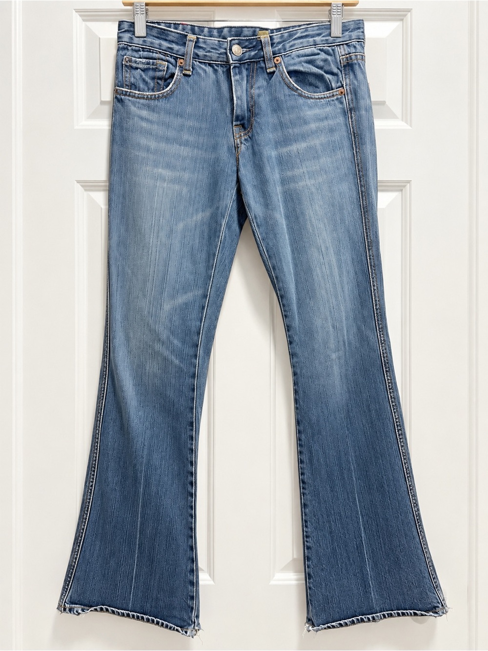 7 For All Mankind Bootcut Flare Jeans 27 Y2K Mid Rise Medium Wash